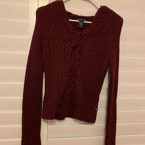 Abercrombie and Fitch maroon sweater